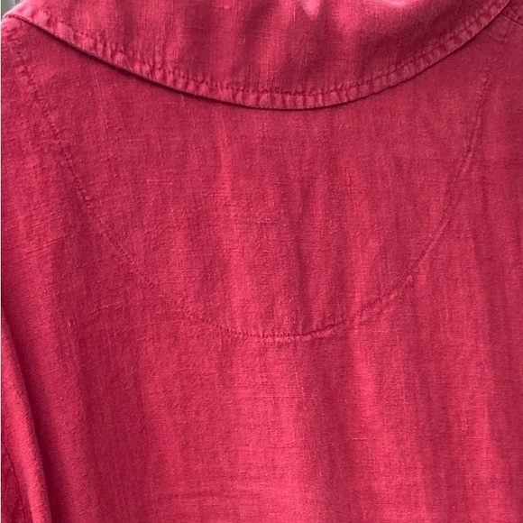Mosaic red linen top, large in size. - Picture 5 of 8